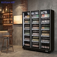 Réfrigérateur commercial à triple porte de 1800 L à économie d'énergie, avec affichage, certifié CE ETL, vertical, pour boissons, refroidisseur de bière, refroidissement par air