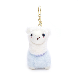 Wholesale Plush Toy Stuffed Animal Hanging Llama <b>Keyring</b> Smile Alpaca Keychain - Product Image 1