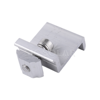 Support de montage de panneau solaire, pince d'extrémité en aluminium, pince pour module PV, pour structure de ferme solaire photovoltaïque sur toiture