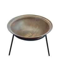 Table de brasero extérieure en acier rustique thermolaqué, couleur personnalisée, pour jardin, avec gril, garantie 1 an, Peaktop