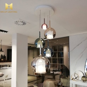 İskandinav modern yaratıcı moda romantik cam küre kolye ışık cafe restaurant bar art deco avize - Product Image 2
