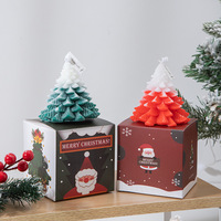 Bougies de Noël en cire de soja faites à la main personnalisées bougies d'arbre de Noël pour décor de festival de dîner de fête de Noël