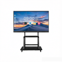 Soporte Móvil para Pantalla Interactiva de 65 Pulgadas, Tableta para Conferencias Todo en Uno, Pantalla Táctil para Oficina, Pantalla Grande 4K
