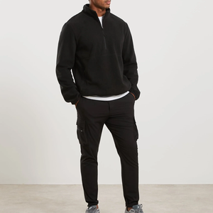 Felpa personalizzata unisex con collo alto, mezza zip, <span class=keywords><strong>stampa</strong></span> e fodera in pile, <span class=keywords><strong>senza</strong></span> cappuccio, ideale per la primavera. - Product Image 6