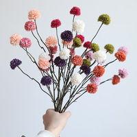Oferta Especial: Bola de Crisantemo Artificial con 5 Cabezas de Diente de León para Decoración de Bodas y Hogar