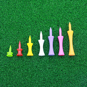 Venta al por mayor <span class=keywords><strong>de</strong></span> fábrica personalizado Durable corto <span class=keywords><strong>de</strong></span> plástico Golf Tees con diseño reductor - Product Image 1