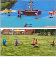 Qiyuan QY002 Cheval à Bascule d'Extérieur en Plastique PE Coloré pour Enfants, Capacité 100kg, Fabriqué en Chine, pour 1-16 Ans