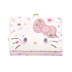 Cartera Corta Katie de 50 Aniversario, Diseño Retro de Cara de Gato y Lazo, Estilo JK Lolita, Linda Cartera Tri-Plegable KT Hecha en China - Product Image 5