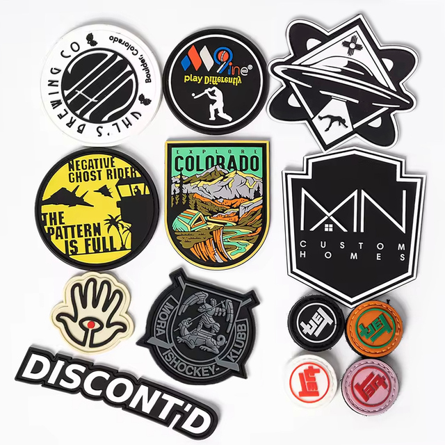 High Quality Custom 3D Embossed Logo Heat Transfer Silicone Patch Label Silicone Soft PVC Rubber Patches for Clothes