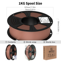 Filament PLA bois Geeetech EU CZ Warehouse 1,75 mm avec fibres de bois réelles, longueur 335 m, 1 kg, certifié CE, matériau d'impression 3D