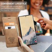 Coque de Téléphone Mobile Rétro Originale en PU CaseMe pour Samsung S25 Ultra S24 S23 S22 S21 FE S20 S10 S9 et Série Samsung S50 Ultra