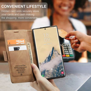 เคสโทรศัพท์มือถือ CaseMe Retro PU รุ่นดั้งเดิม สำหรับ <span class=keywords><strong>Samsung</strong></span> S25 Ultra S24 S23 S22 S21 Fe S20 S10 S9 และซีรีส์ <span class=keywords><strong>Samsung</strong></span> S50 Ultra - Product Image 3