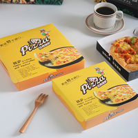 Großhandel Brown Wellpappe Papier Pizza Box mit Prägung und Matt Laminierung Anpassbares Logo Wirtschaft liche Bulk Pizza Boxen