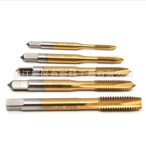 Tarauds métriques Lingxian sans copeaux M8x1.25 HSS plaqués titane pour métaux non ferreux, pour utilisation sur machine à fileter - Product Image 1