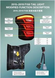 Feux arrière LED complets de nouvelle conception, clairs, clignotants rouges ou jaunes, feux arrière de voiture pour Ford F150 2015-2021 - Product Image 3