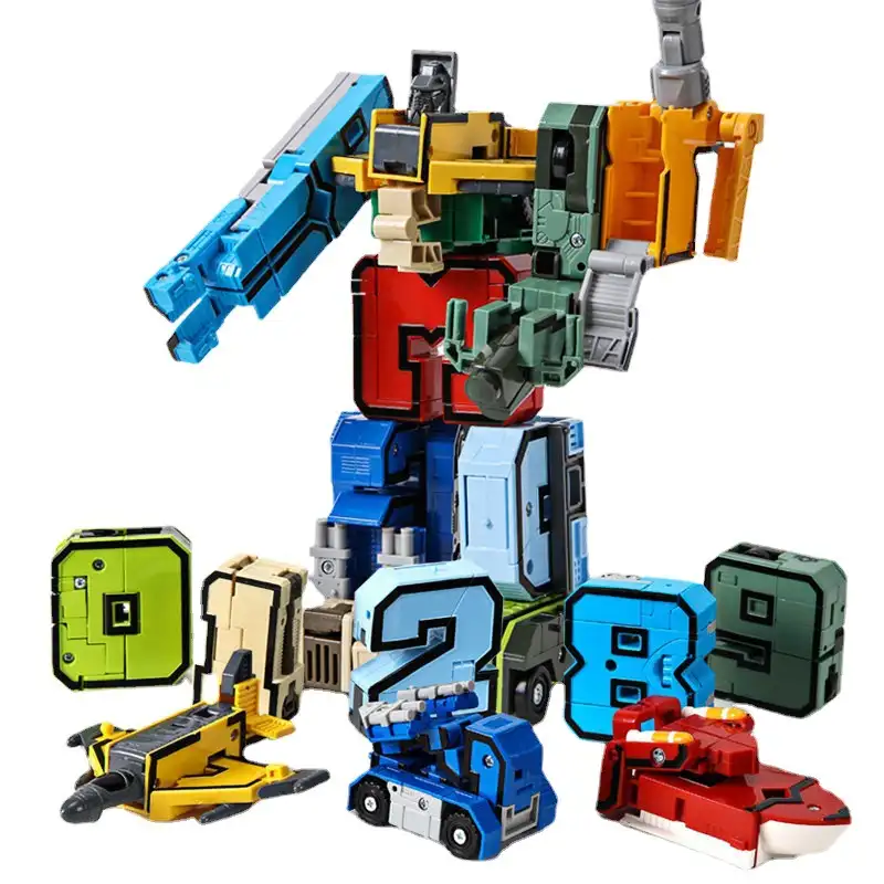 Outros brinquedos 0-7 A-Z 3d quebra-cabeça deformação transformação montado chidren brinquedo robô