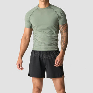 Camiseta Deportiva de Manga Corta para Hombre Harry Johnson, Corte Ajustado, Secado Rápido, con Logotipo Frontal, Diseño Sólido, Cuello Redondo, Poliéster, para Gimnasio - Product Image 2