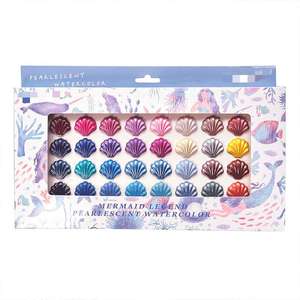 Peintures à l'<span class=keywords><strong>aquarelle</strong></span> nacrées Bview Art, 60 couleurs en peinture solide en forme de coquille, ensemble d'art portable pour débutants, peinture fine - Product Image 5