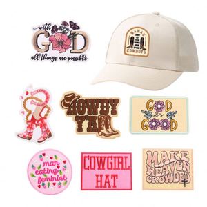 En gros, Nouveau design de patchs brodés thermocollants avec logo personnalisé, style western cowgirl, pour casquettes de camionneur et vêtements - Product Image 5