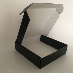 Cajas de entrega de correo plegables reciclables personalizadas, cajas de embalaje de ropa interior de vestido de papel negro para ropa - Product Image 5