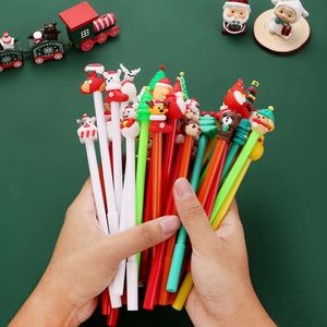 Christmas Plastic Gel <b>Pens</b> with logo Custom <b>Pen</b> Santa's Reindeer Suitable As a Gift for Children Ballpen Wholesale Ballpoint <b>Pen</b> - Product Image 3