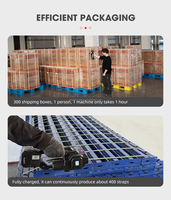Machine d'emballage électrique haute vitesse la plus vendue V2 3500N 3800N 4100N 4500N, alimentée par batterie, pour sangles en plastique PP de 7 à 19 mm