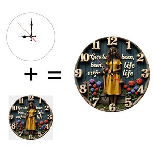 Round Wooden Wall <b>Clock</b> 25x25cm Retro Roman Numeral Non Ticking Home Decor Study Room Art <b>Clock</b> - Product Image 6