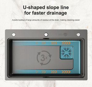 Đa chức năng thông minh duy nhất Bát Thác thép không gỉ bồn rửa nhà bếp với vòi nước - Product Image 4