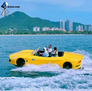 مجسم سيارة سباق برمائية قابلة للتخصيص باللون الأصفر من الألياف الزجاجية بمقاعد قابلة للفصل للعرض المائي والبري - أعمال فنية من الراتنج OEM/ODM - Product Image 2