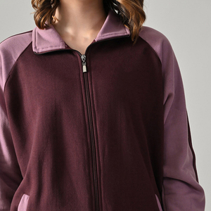 Sudadera con capucha oversize para mujer, con cremallera completa, de mezcla de algodón suave, manga larga, estilo casual urbano. - Product Image 2