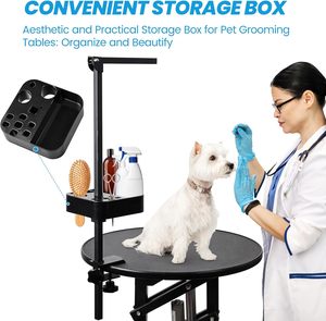 <b>Adjustable</b> Collapsible Dog Grooming <b>Table</b> Stainless Steel Plastic Eco-Friendly Pet Grooming Tool for Dogs Cats Small Animals - Product Image 6