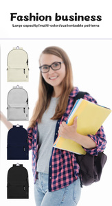 Wholesale Custom Logo Oxford Polyester Zipper DayBookbag 51 Colors 0.3kg Lightweight Water Resistant Reflective School Bag - Product Image 2