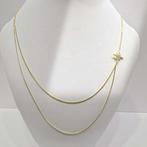 Collar de plata de ley S925 al por mayor, ajustable, de doble capa, joyería fina, delicado, para novias, verano, mamá, collares coreanos - Product Image 3