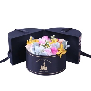 Biểu Tượng Tùy Chỉnh Handmade Thanh Lịch Cứng Nhắc Các Tông Hộp Giấy Đẹp Vĩnh Cửu Hoa Hồng Nhỏ Hộp Quà Tặng Với Nắp Cho Hoa - Product Image 1