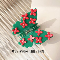 DOWELL Accessoires pour cheveux faits à la main 9 cm, Pince à cheveux papillon en acétate doux, Trèfle à quatre feuilles, Décoration capillaire pour filles