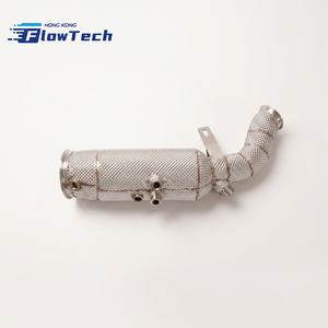 ท่อดาวน์ไปป์สแตนเลสแบบไหลสูงพร้อมแผ่นกันความร้อนสำหรับ Audi A4 A5 2.0T 2020+ ท่อไอเสียเพิ่มประสิทธิภาพ OPF - Product Image 3