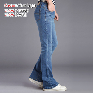 Jeans en denim de haute qualité pour hommes, coupe droite, ample et évasée, extensible, style décontracté et tendance - Product Image 4
