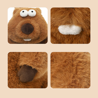 Adorable jouet en peluche marmotte super doux oreiller câlin Playmate animal en peluche avec remplissage en coton PP pour le sommeil cadeau d'anniversaire