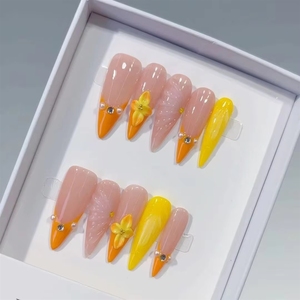 <span class=keywords><strong>Poudre</strong></span> magique effet miroir Lapis Lazuli blanc, blanc pur, doré, nacré, classique et élégant, <span class=keywords><strong>ongles</strong></span> press-on faits main - Product Image 5