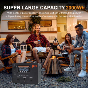 เครื่องกำเนิดไฟฟ้าพลังงานแสงอาทิตย์แบบพกพา รุ่นใหม่ 2000W 110V 220V สถานีพลังงานแบตเตอรี่ลิเธียม  พร้อมระบบไฟส่องสว่างพลังงานแสงอาทิตย์ - Product Image 3
