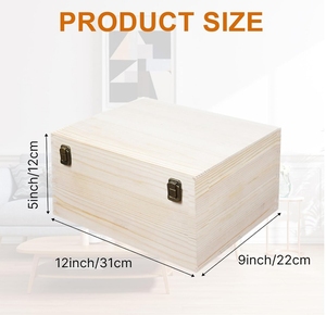 صناديق تخزين خشبية طبيعية عالية الجودة وصديقة للبيئة للبيع - Product Image 6