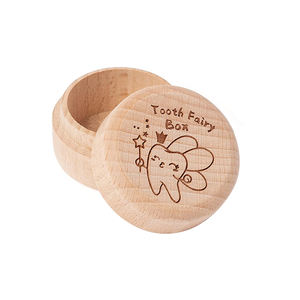 Customized Pattern and Logo <strong>Wooden</strong> Tooth Fairy <strong>Box</strong> Kids Milk Tooth Keepsake <strong>Storage</strong> <strong>Box</strong> - Product Image 1