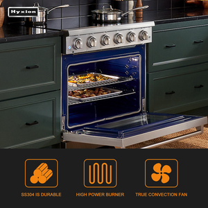 Hyxion-ventiladores de convección, tostadora de vapor, horno eléctrico de aire caliente para hornear - Product Image 2