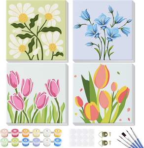 Kit Pittura a Numeri di Fiori all'Ingrosso per Adulti - Set Completo di Tela per Dipingere a Numeri Personalizzato, Decorazione Fai-da-Te - Product Image 2