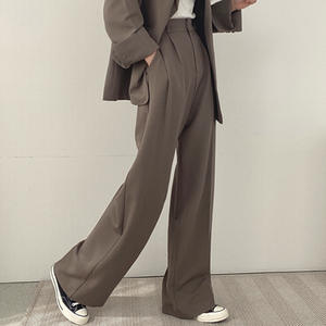 New Women's European and American Style Long Sleeve Loose Suit High Waist Casual Pants <strong>Blazer</strong> Set - Product Image 4