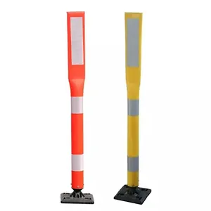 Delineatore flessibile riflettente a rimbalzo arancione e bianco da 1120mm Post avviso semaforo