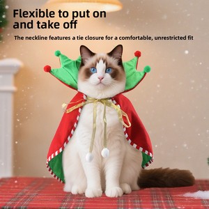 Dropshipping Shopify Fulfillment Agent 2026 Christmas Winter Warm Pet Dress Up Costume Dog Cat Cloak Cosplay Outfit - Product Image 3