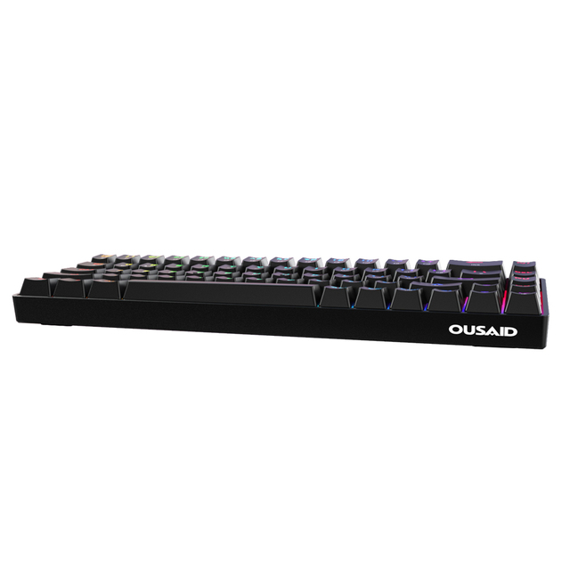 Professional Design RGB 68 Keys Wireless 2.4Ghz Mechanical Gaming Keyboard DK68 OEM Backlit Desktop Programmable Keys