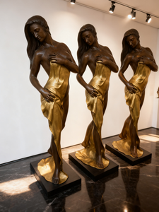 2 Meter Hoog Levensgroot Bronzen Beeld Van Heilige Michael En De Duivel - Product Image 3