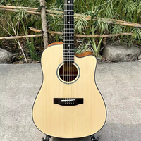 Aiersi Brand Wholesale Price 41 Inch String Instrument Cutaway Spruce Mahogany Body Dreadnought OMBody Acoustic Guitar for Sale